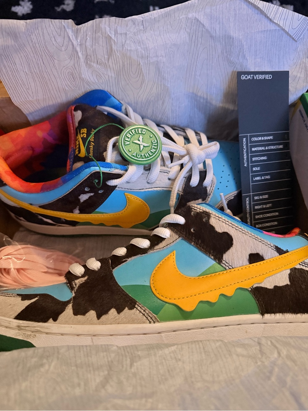Nike men’s Chunky Dunks. Dunk lows Ben And Jerry’s collab. Not in original box!